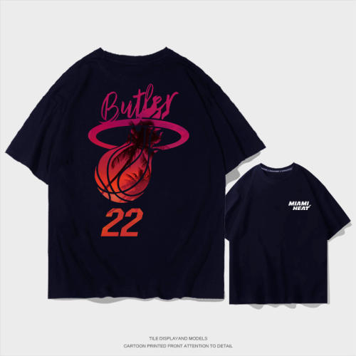 Jimmy Butler Basketball T-shirts Cotton Tops 8th Seed Upset Streetwear Basketball Fan Apparel PQ01612