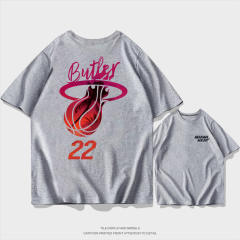 Jimmy Butler Basketball T-shirts Cotton Tops 8th Seed Upset Streetwear Basketball Fan Apparel PQ01612
