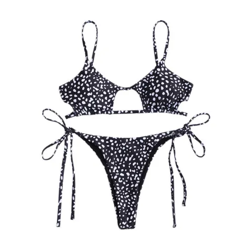 Digital Print Two-Pieces Suits For Women Low Waist Swimwear Triangle Bikinis Sets PQ20306