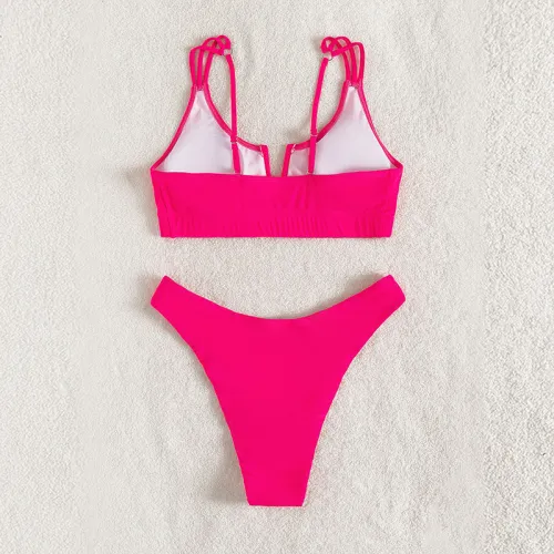 Wholesale Two-Pieces Suits Women 2023 Low Waist Swimwear Vintage V Tank Tops Bikinis PQX03-31