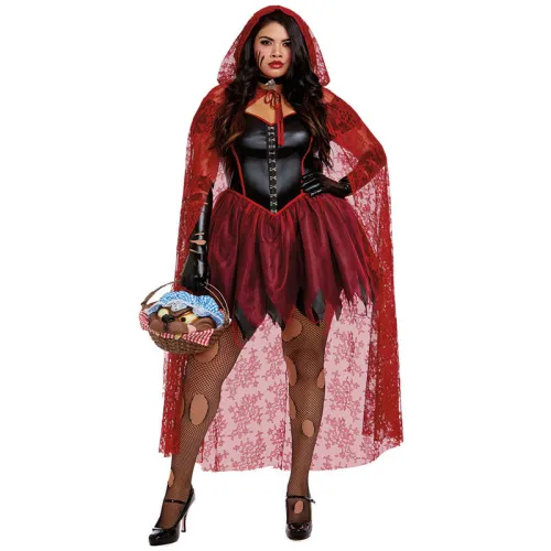 Halloween Little Red Riding Hood Costume Masquerade Fancy Dress Gothic Beauties Outfit PQ77933
