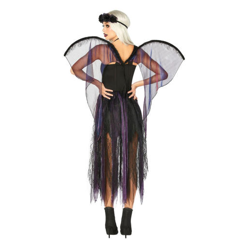 Sexy Dark Angel Fancy Dress Beautiful Halloween Mystique Mardi Gras Costume PQ40346B
