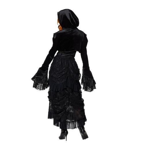 Sexy Dark Witch Costume Halloween Fancy Dress Mystique Mardi Gras Outfit PQ40346