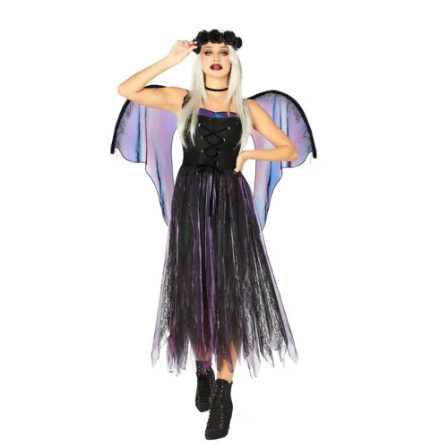 Sexy Dark Angel Fancy Dress Beautiful Halloween Mystique Mardi Gras Costume PQ40346B