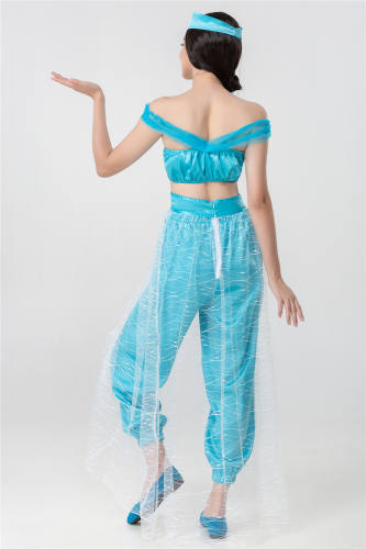 Woman WonderfulLamp Fancy Dress Aladdin Lamp Costume Arabian Nights Outfit PQ17500