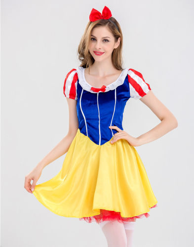 Cartoon Snow White Costume Halloween Princess Cosplay Fancy Dress PQ1615