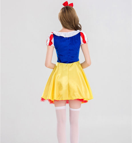 Cartoon Snow White Costume Halloween Princess Cosplay Fancy Dress PQ1615