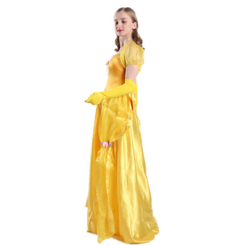 Fairy Tale Belle Cos Costume Cartoon Movie Stage Princess Fancy Dress PQBE001