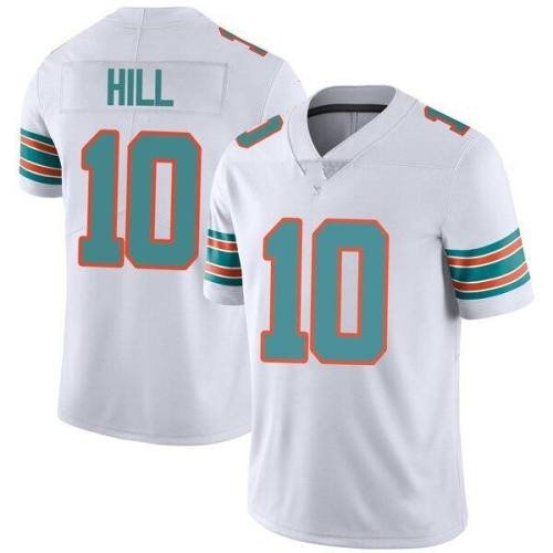 NFL Dolphins Retro Jersey NO 10 Hill Tops American Football Fan Apparel PQNFL001