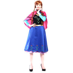 Anna Cosplay Costumes Halloween Outfit Wholesale Fairy Tale Princess Fancy Dress PQAN009B