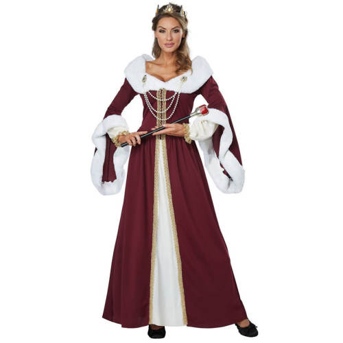 Europe Queen Cosplay Uniform Royal Court Costume Women Palace Princess Outfit PQ6922