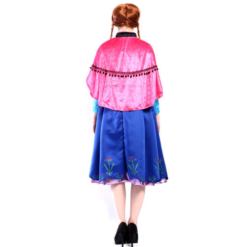 Anna Cosplay Costumes Halloween Outfit Wholesale Fairy Tale Princess Fancy Dress PQAN009B
