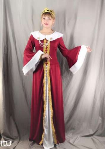 Europe Queen Cosplay Uniform Royal Court Costume Women Palace Princess Outfit PQ6922