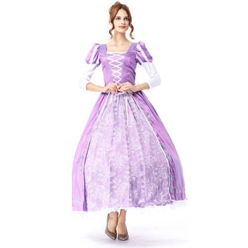 Purple Princess Costume Carnival Cosplay Uniform Halloween Fancy Dress PQ8816