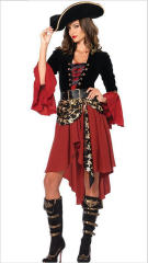 Carnival Cosplay Pirate Costume Women Halloween Noble Fancy Dress PQ5167