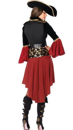 Carnival Cosplay Pirate Costume Women Halloween Noble Fancy Dress PQ5167