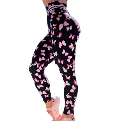 Butterfly Print Jogging Clothing High Waist Athletic Wear Sexy Spring Leggings PQHY531