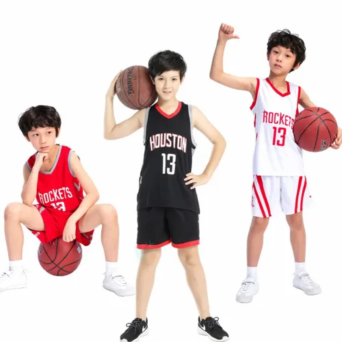 Kid James Harden Basketball Jersey Youth Huston Rockets Basketball Fan Apparel Kits PQJH099