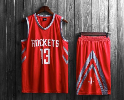 Adult Huston Rockets Basketball Fan Apparel Kits James Harden Basketball Jersey PQJH098