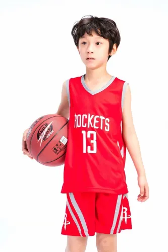Kid James Harden Basketball Jersey Youth Huston Rockets Basketball Fan Apparel Kits PQJH099