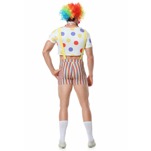 Halloween Funny Joker Costume Cosplay Magic Performance Prop Set Clown COS Outfit PQ82301