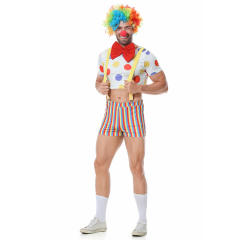 Halloween Funny Joker Costume Cosplay Magic Performance Prop Set Clown COS Outfit PQ82301