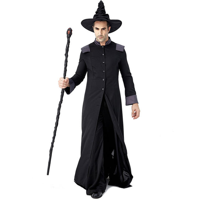 The Parent-child Attire Robe Sorcerer Wizard Stage Costumes Witch Fancy Dress Cosplay Uniform PQ19022