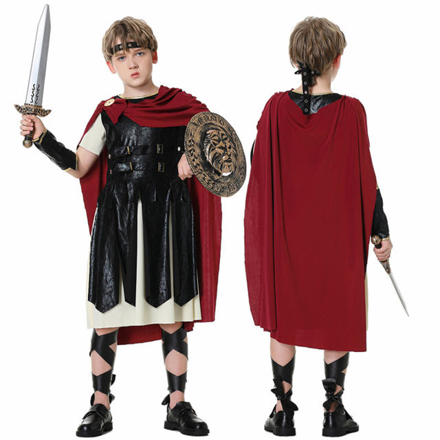 Spartan Warrior Costumes The Parent-child Attire Roman Warrior Fancy Dress Cosplay Uniform PQ81853
