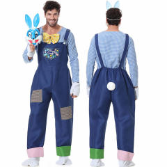 Halloween Bunny Costume Mascot Costume Adult Rabbit Cosplay Uniform The Parent-child Attire PQ43874