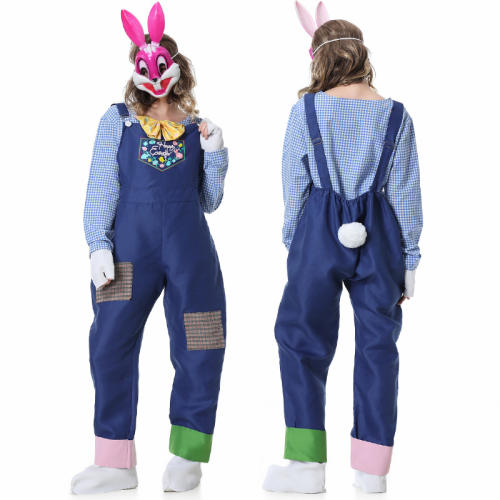 Halloween Bunny Costume Mascot Costume Adult Rabbit Cosplay Uniform The Parent-child Attire PQ43874