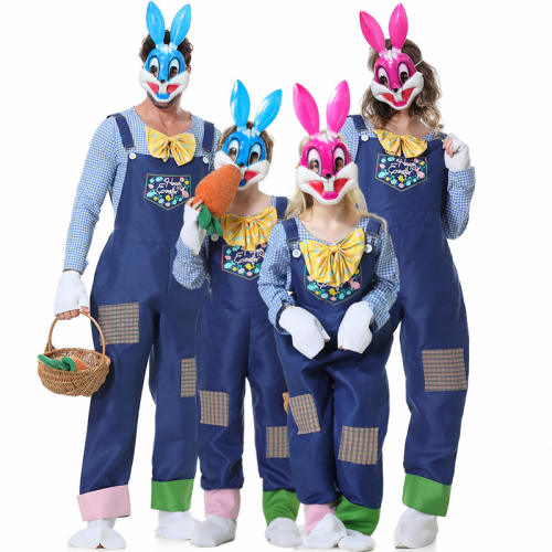 Halloween Bunny Costume Mascot Costume Adult Rabbit Cosplay Uniform The Parent-child Attire PQ43874