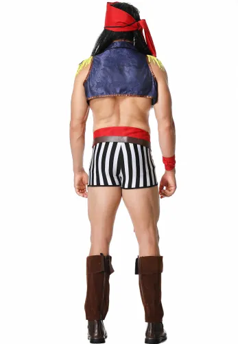 Men Pirate Cosplay Costume Halloween Sea Rover Uniform Adult Carnival Buccaneer Outfit PQ82218