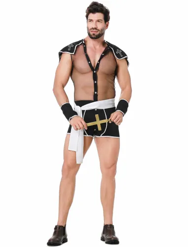 Men Priest Cosplay Costume Halloween Adult Carnival Pastor Traditional Outfit PQ82216