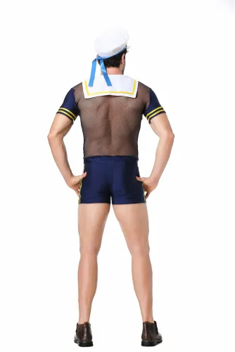 Men Navy Cosplay Costume Halloween Naval Uniform Adult Carnival Sailor Outfit PQ82243