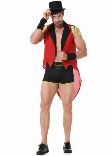 Men Club Wear Steampunk Cosplay Hippop Rock and Roll Costume Halloween Uniform PQ82223