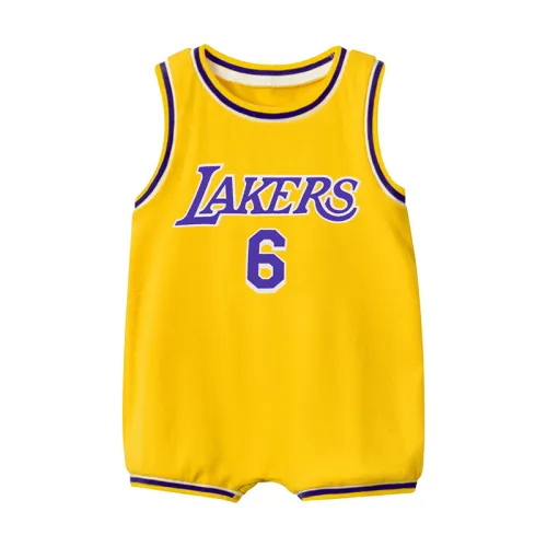 Wholesale Lakers Jersey Basketball Rompers Infants Basketball Jumpers Toddlers PQ5106