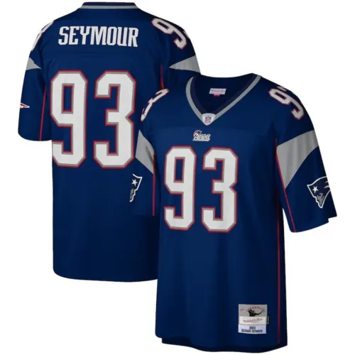 93 Richard Seymour Fan Apparel New England Patriots American Football Tops PQ27854M