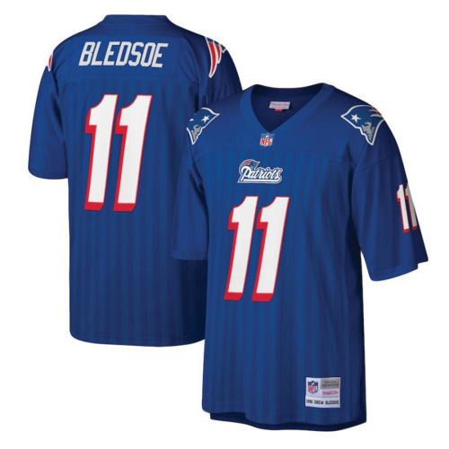 11 Drew Bledsoe American Football T-shirt New England Patriots Fan Apparel PQ27854G