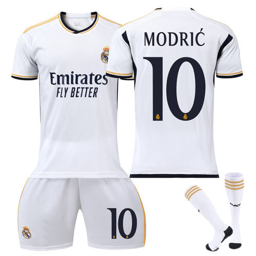 23-24 Real Madrid CF Soccer Jersey Benzema Modrić Home Football Uniforms PQ36560