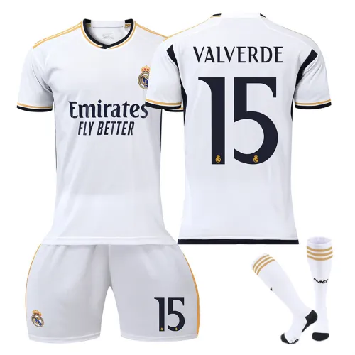 23-24 Real Madrid CF Soccer Jersey Benzema Modrić Home Football Uniforms PQ36560