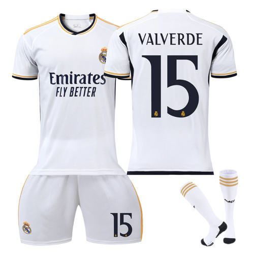 23-24 Real Madrid CF Soccer Jersey Benzema Modrić Home Football Uniforms PQ36560