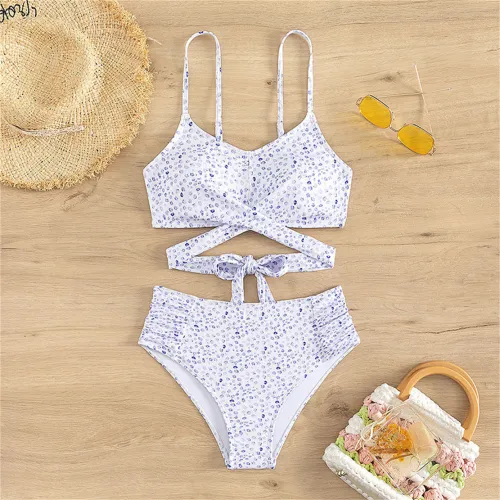 Dot Printed Bikinis Set Lady Spring Swimwear Hot Brazilian Sexy Swimming Costume PQNY-3