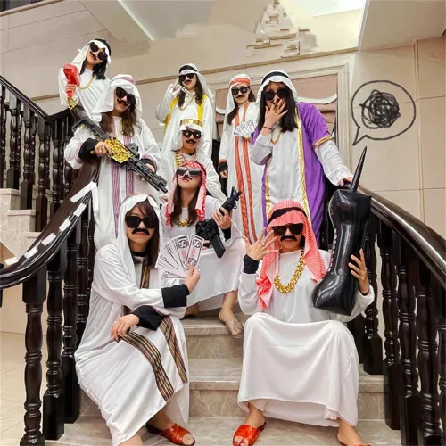 Desert Prince Cosplay Costume Carnival Arab Man Local Tyrant Outfit Arab COS Uniform PQ5730