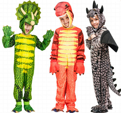 Halloween Tyrannosaurus Rex Dinosaur Costume Mascot Outfit Animal Jumpsuit PQEE366