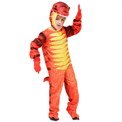 Halloween Tyrannosaurus Rex Dinosaur Costume Mascot Outfit Animal Jumpsuit PQEE366