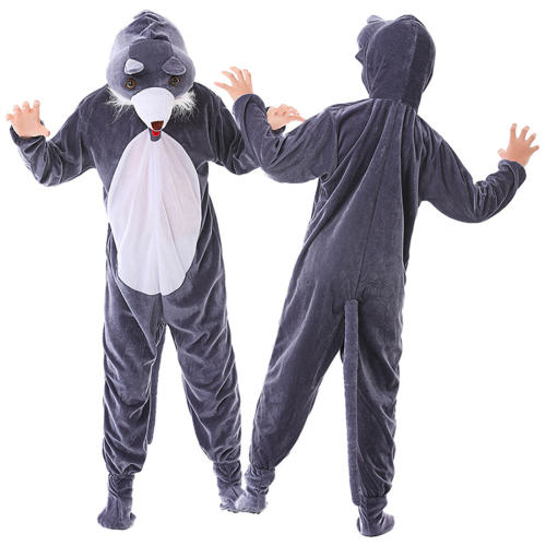 Plush Outfits Carnival Big Bad Wolf Costume Halloween Animal Cosplay Uniform PQ96