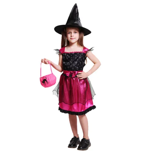 Girl Witch Cosplay Fancy Dress Child Halloween Costume For Kid PQ17130B