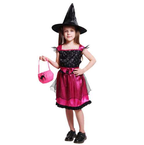 Girl Witch Cosplay Fancy Dress Child Halloween Costume For Kid PQ17130B