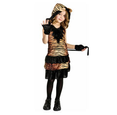 Girl Cosplay Leopard Fancy Dress Child Halloween Cheetah Costume PQ17130F