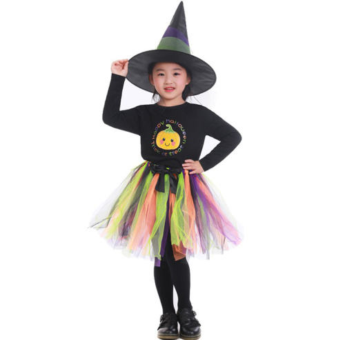 Girl Magic Cosplay Witches Fancy Dress Child Halloween Costume PQ17130G
